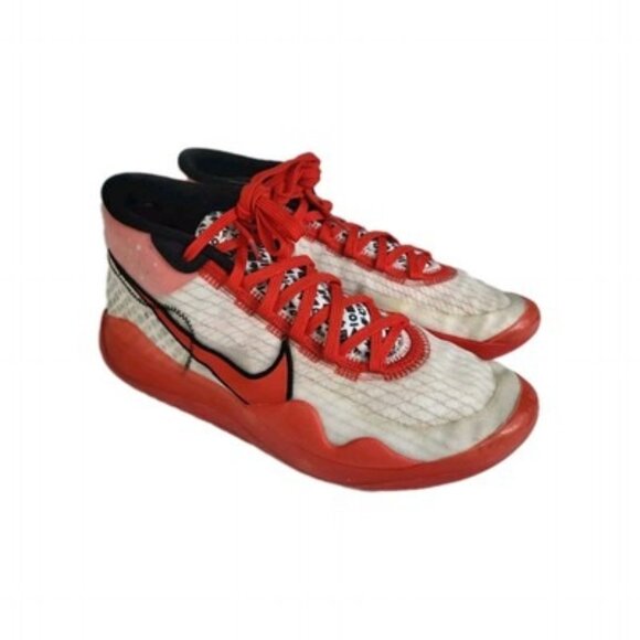Nike YouTube x KD 12 Men's Size 9.5 White Red Shoes CQ7731-900 2019 9 ½ - Picture 1 of 16